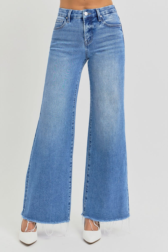 Risen Tummy Control Mid Rise Wide Jean