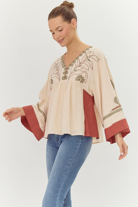 Cotton Gauze Baby Doll Top