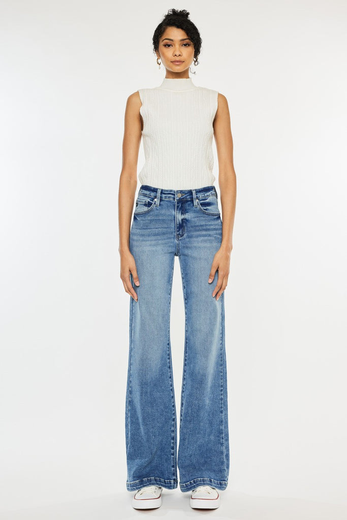 KanCan High Rise Wide Leg Flare Jean