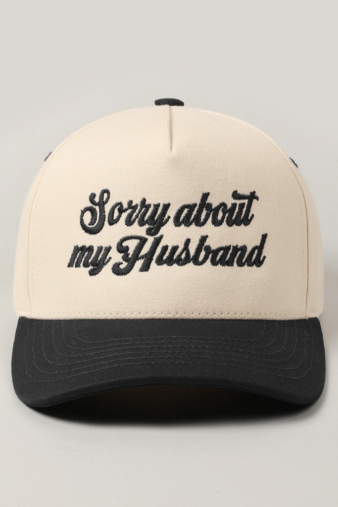 Sorry About My Husband Embroidery Cap