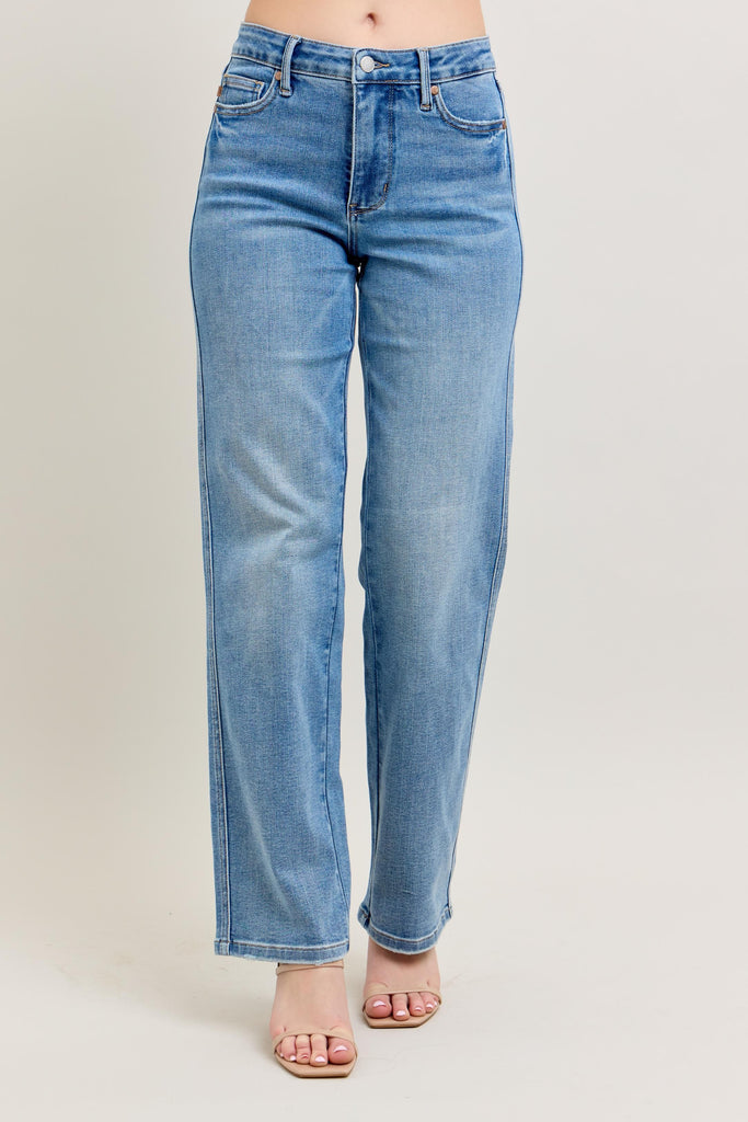 Judy Blue MR TC Vintage Wash Straight Jean