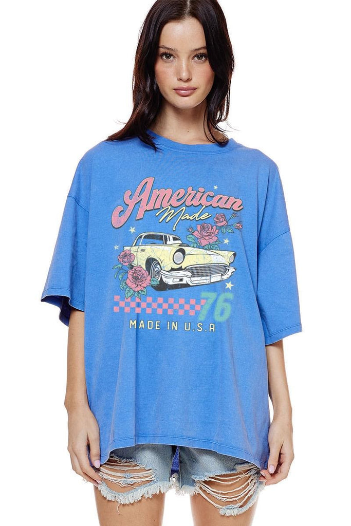 American Made 76 Vintage Car Graphic Tee
