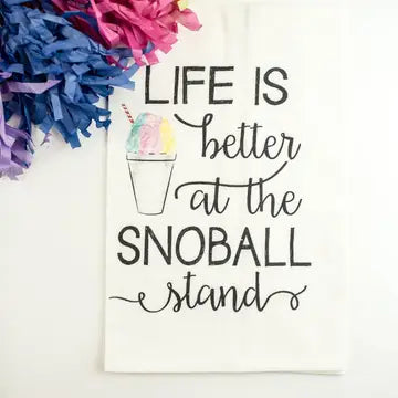 Life Is Better Snoball Kitchen Towel