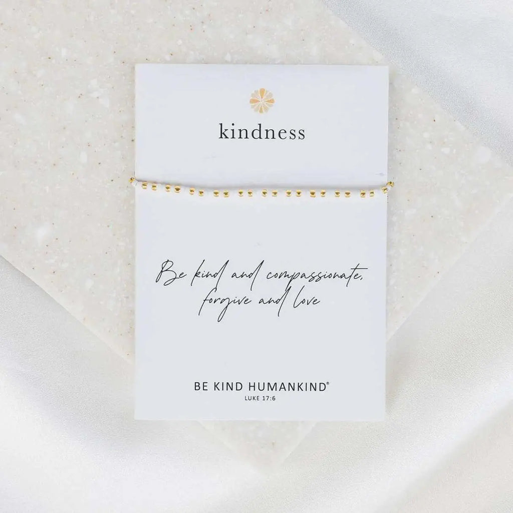 Kindness Morse Code - Gold & White