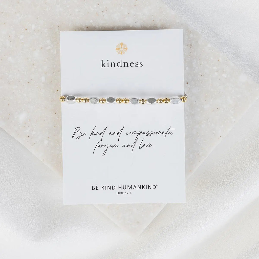 Kindness Morse Code Mixed Bead Bracelet