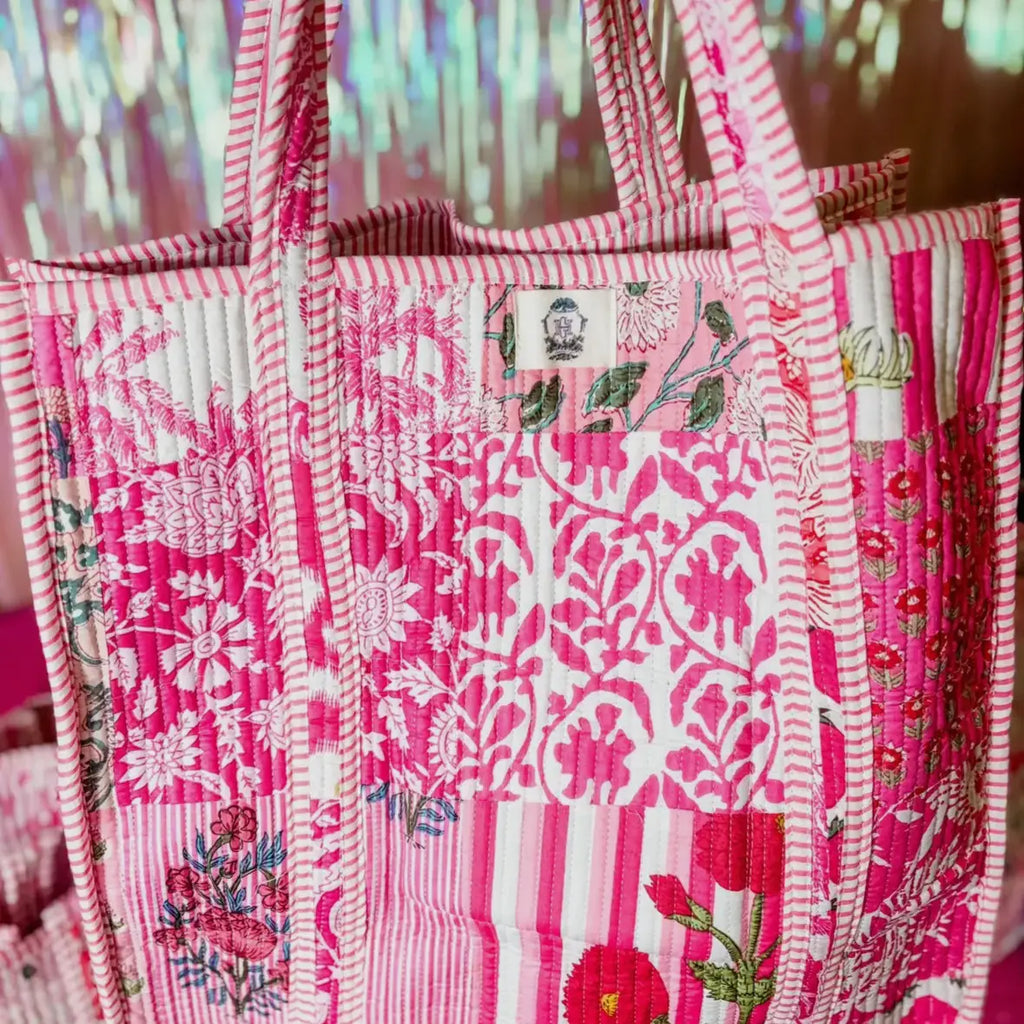 Pink City Regular Quilted Tote Bag