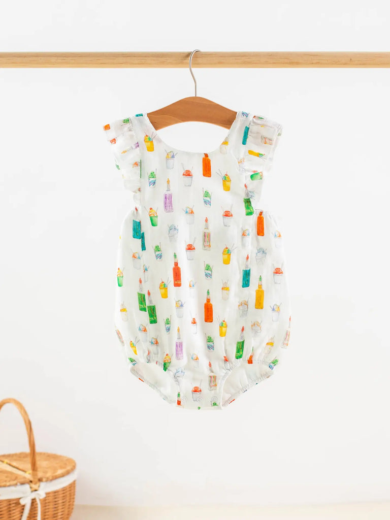 Sugar, Ice, & Everything Nice Muslin Bubble Romper