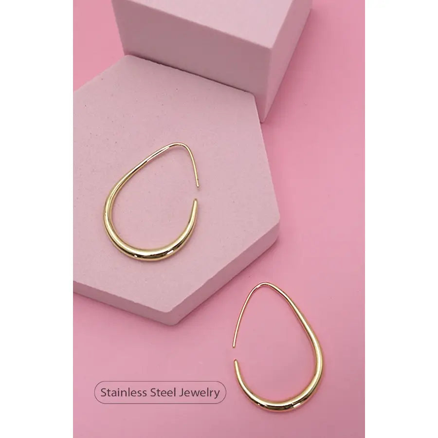 18K Stainless Steel Waterproof Tarnish Free Hoops