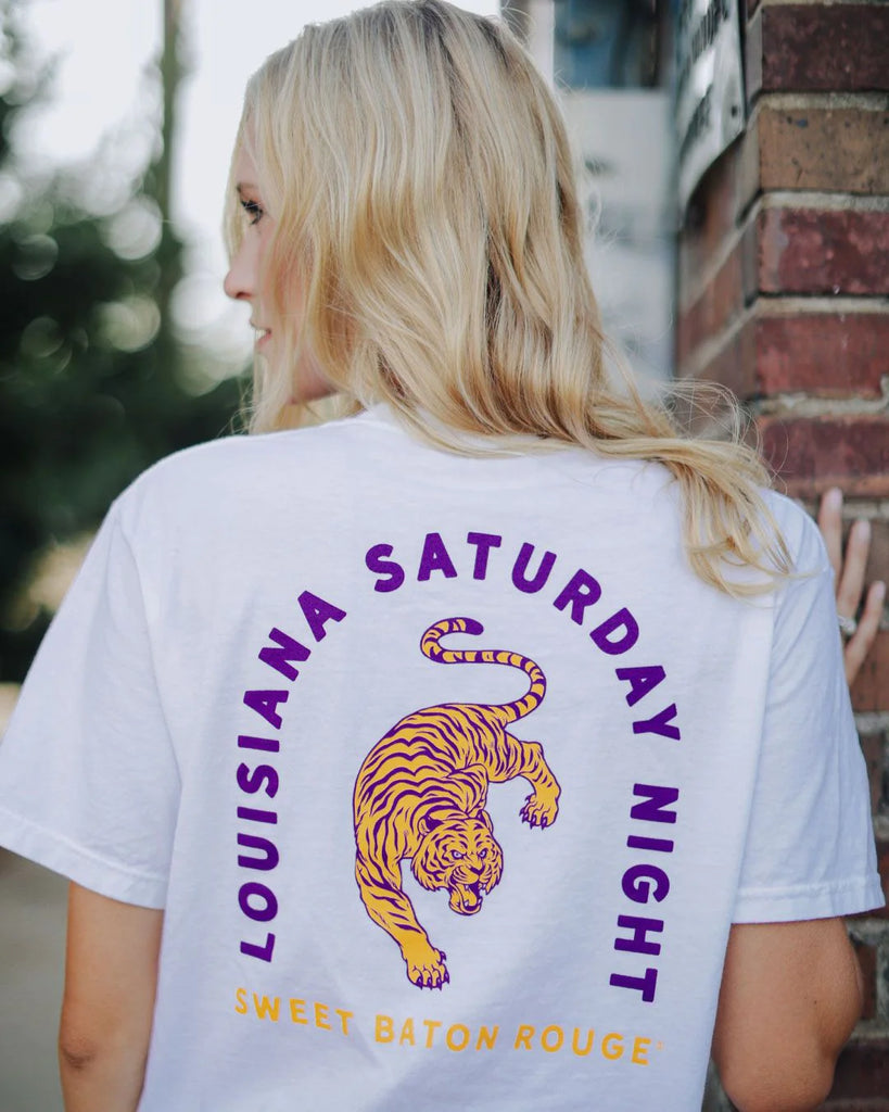 Louisiana Saturday Night Tiger Pocket Tee
