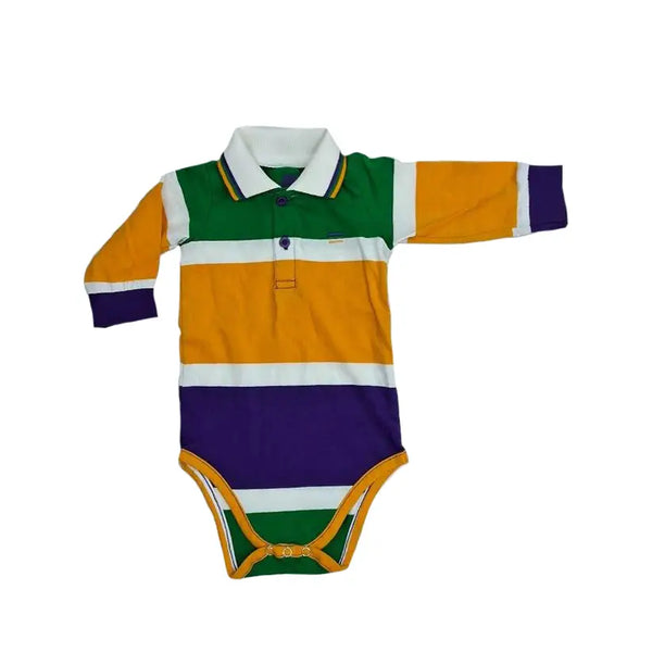 Thick Stripe Rugby Infant LS Onesie