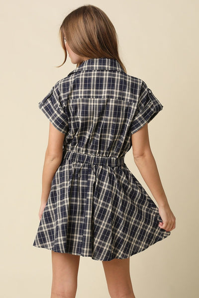 Lexi Plaid Mini Shirt Dress