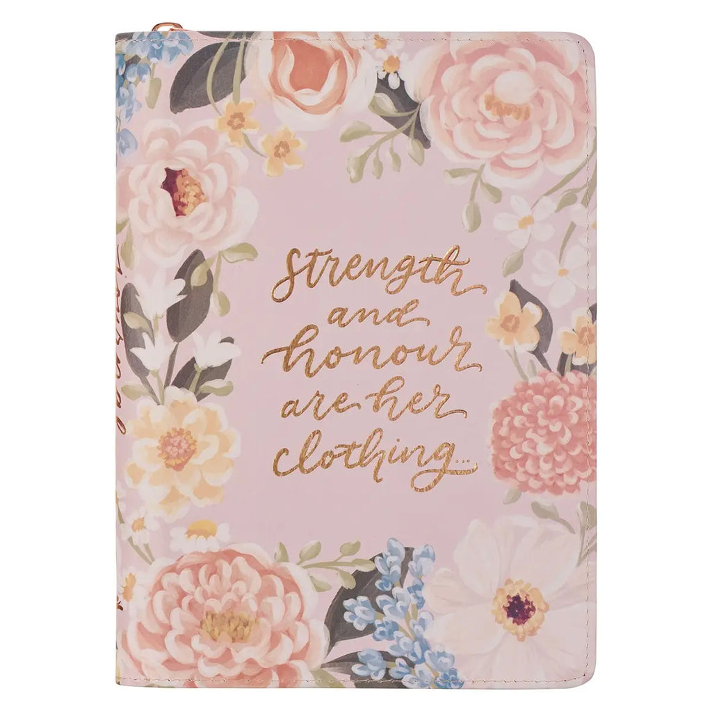 Journal Classic Zip Pink Strength & Dignity Prov. 31:25 New