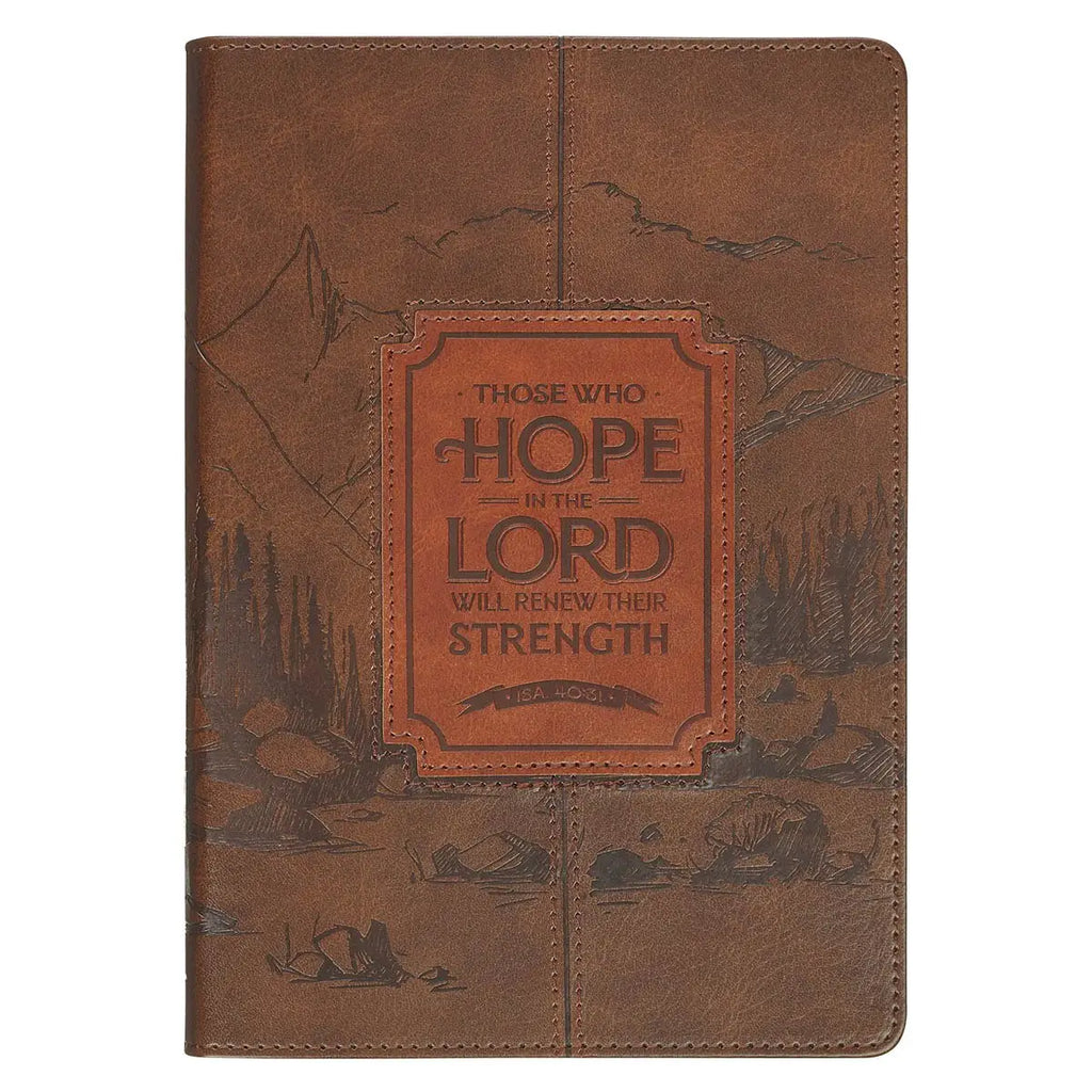 Journal Classic Brown Those Who Hope in the Lord Isa. 40:31