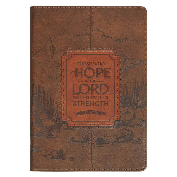 Journal Classic Brown Those Who Hope in the Lord Isa. 40:31