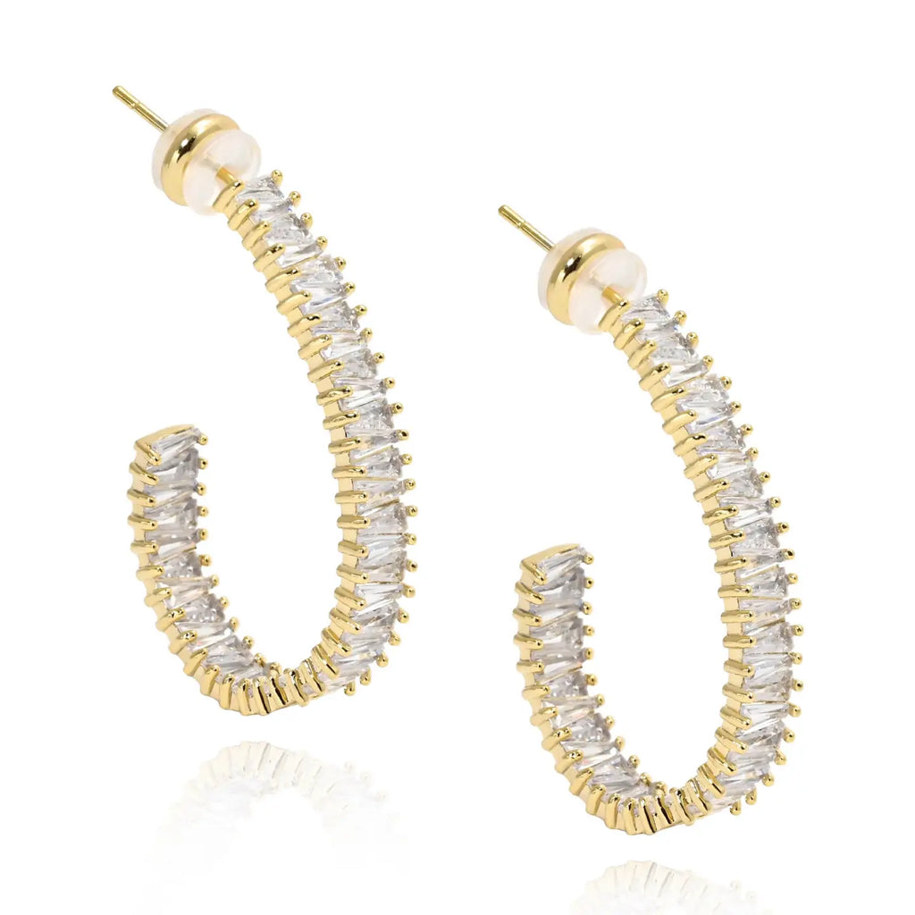 Hazel Cz Hoop Earring