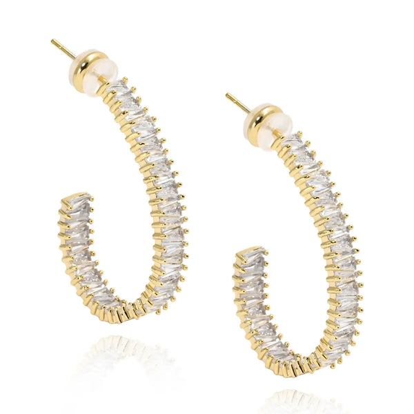 Hazel Cz Hoop Earring