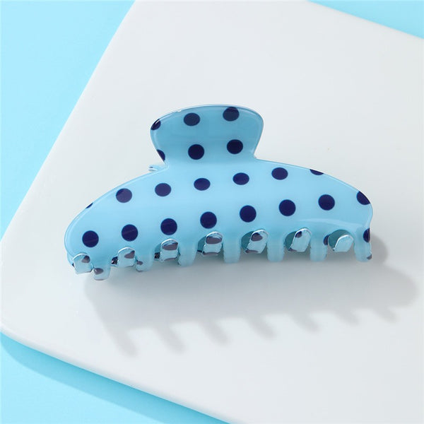 Retro Polka Dot Glossy Hair Claw