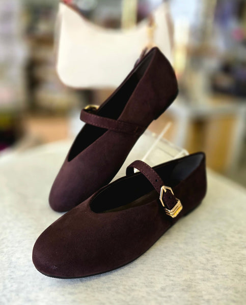 Soda Pandro Almond Toe Mary Jane Flat