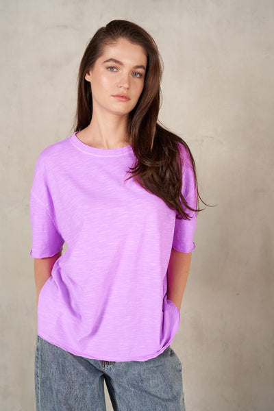 Raw Edge Cotton Slub Tee