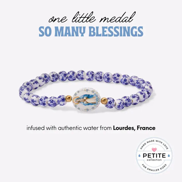 Petite Holy Water Gold Miraculous Mary Porcelain Bracelet
