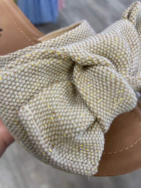 Soda Script Knot Bow Tie Sandals