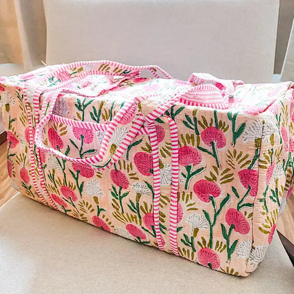 Harley Pink Floral Duffle Bag