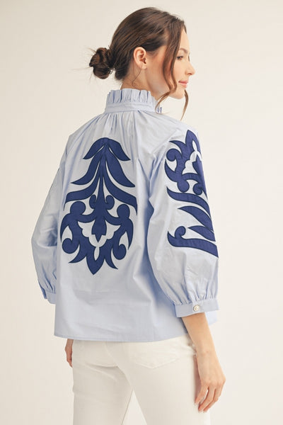 Baroque Applique Detail Top