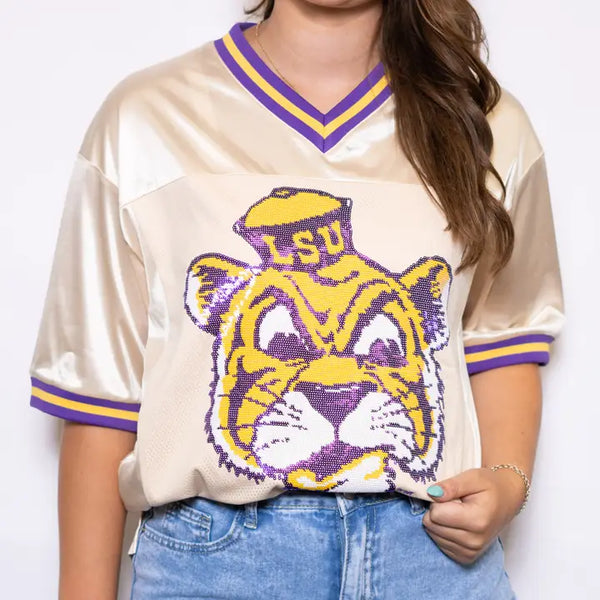 LSU Vintage Geaux Mike Sequin Jersey