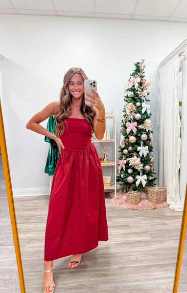 Satin Square Neck Maxi Dress