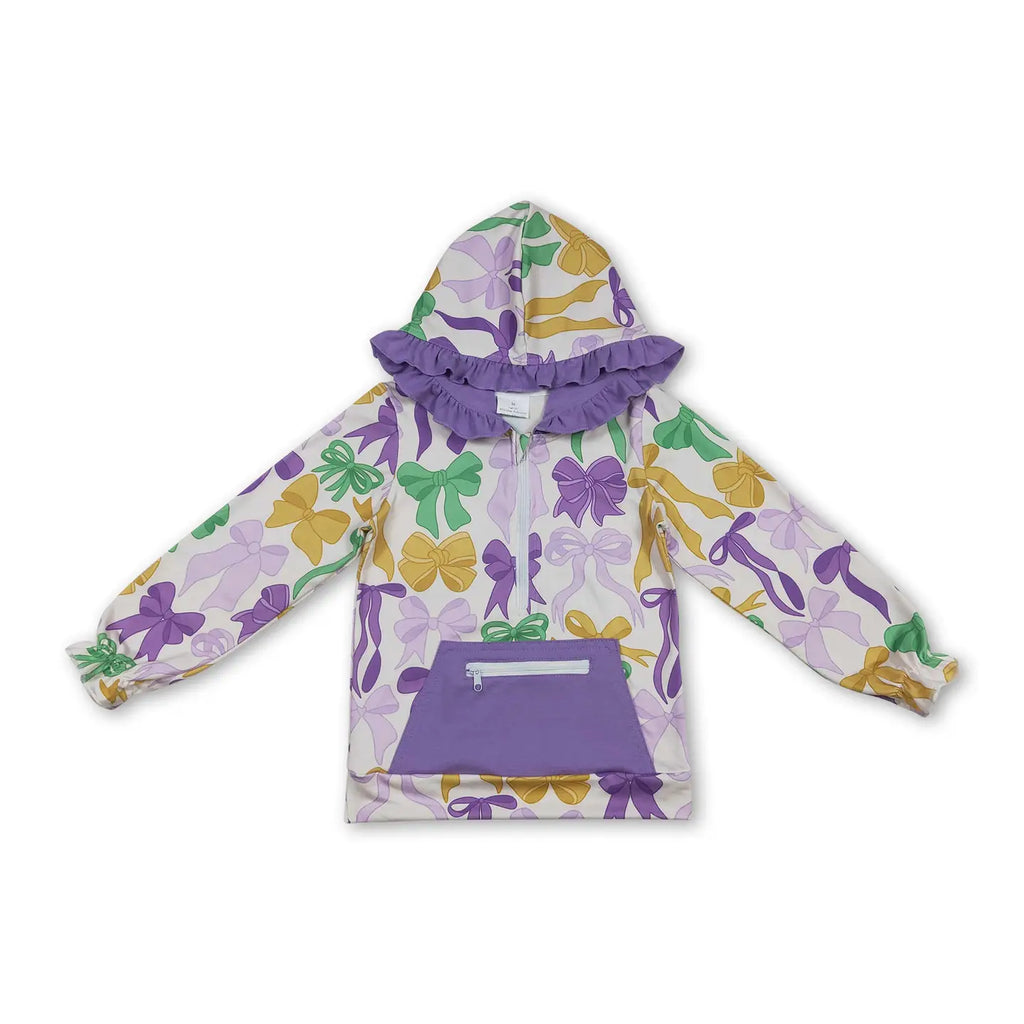 Kids Mardi Gras Bows Hoodie