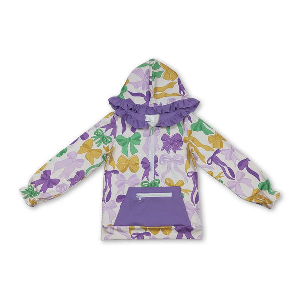 Kids Mardi Gras Bows Hoodie