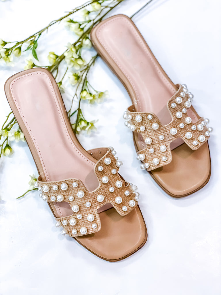 Elle Pearl Raffia Sandal