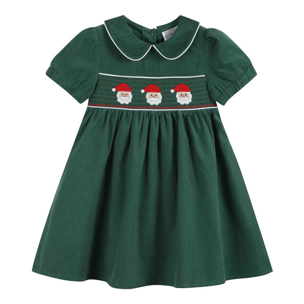 Corduroy Santa Smocked Dress