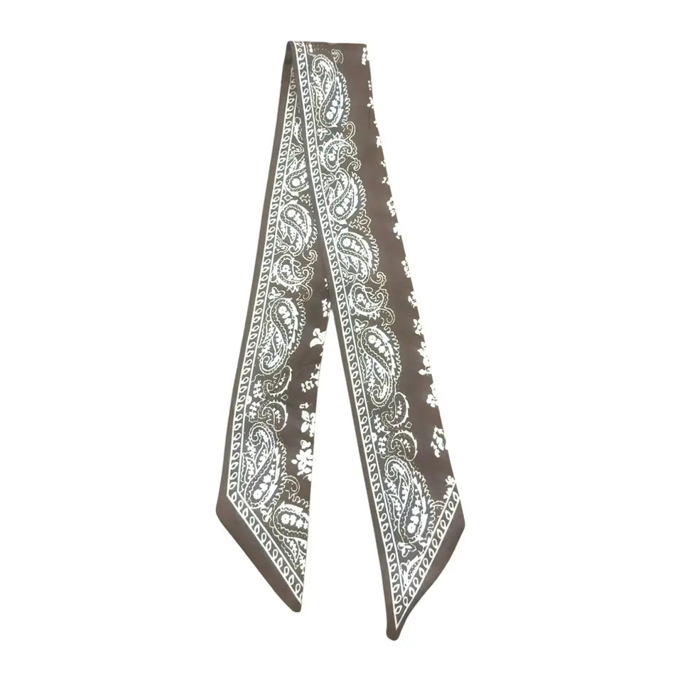Twilly Scarf- Brown Bandana