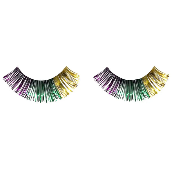 Purple, Green & Gold Mardi Gras Eyelashes