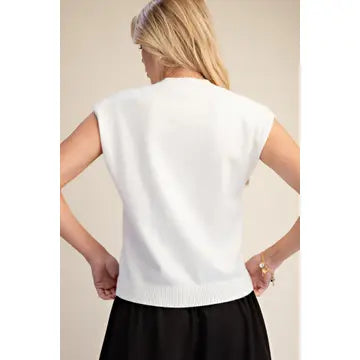 Pullover Round Neck Sleeveless Top
