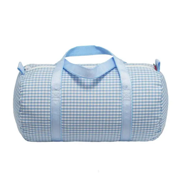 Kid's Baby Blue Gingham Baby Duffel