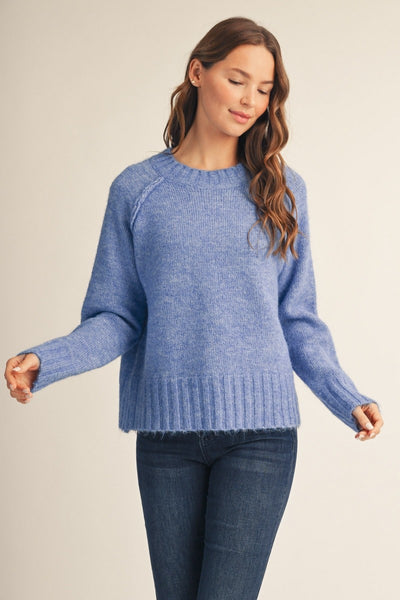Raglan Sleeves Comfy Sweater Top