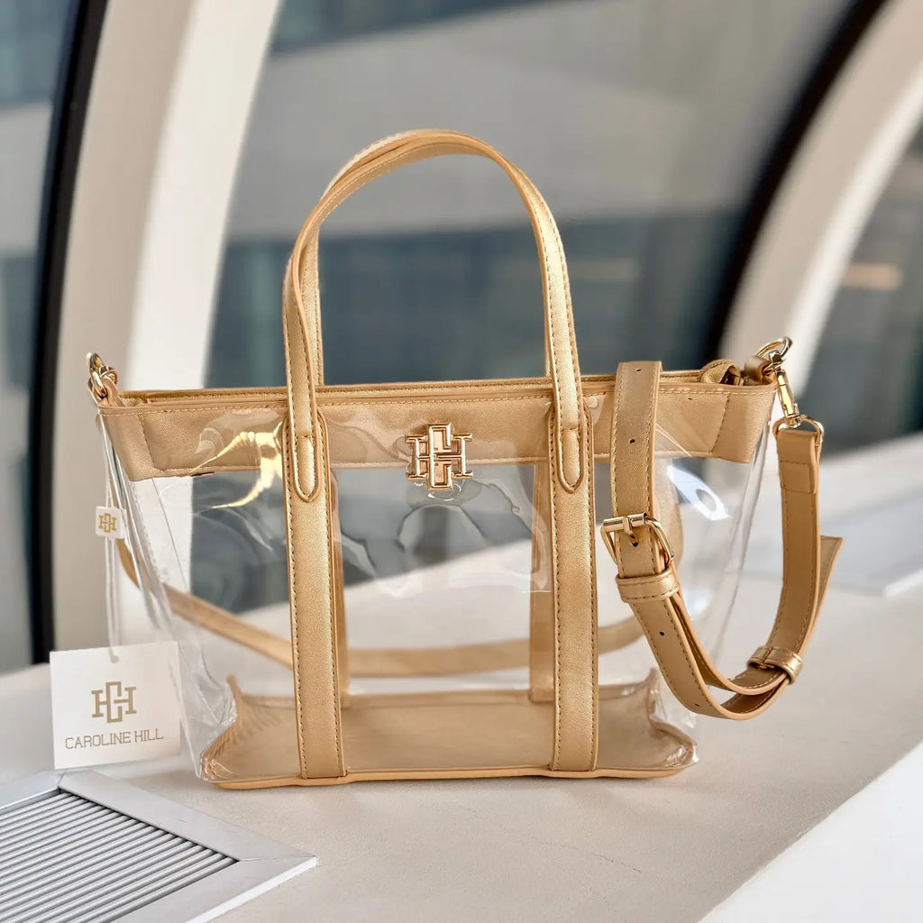 Molly Clear Mini Tote Gold