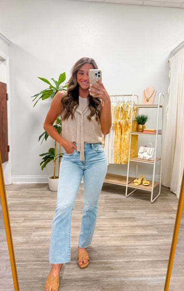 Solid Sleeveless Knit Top