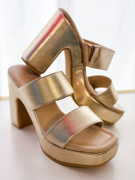 Matisse Gem Double Strap Platform Heel