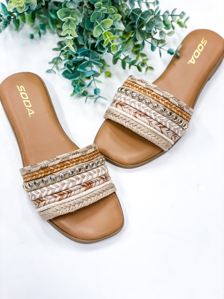 Soda Mirth Braided Strap Sandal