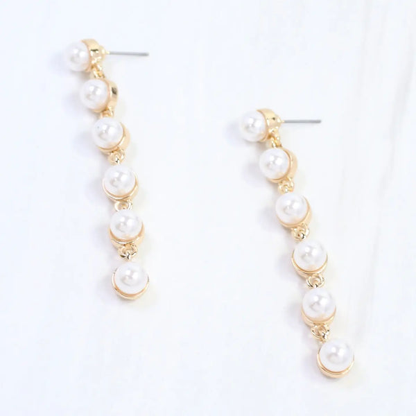 Julianne Pearl Dangle Earring Gold