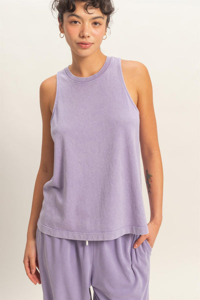 Mineral Washed Sleeveless Tank Top