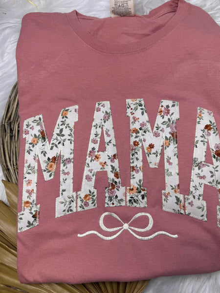Floral Mama Bow Short Sleeve Tee
