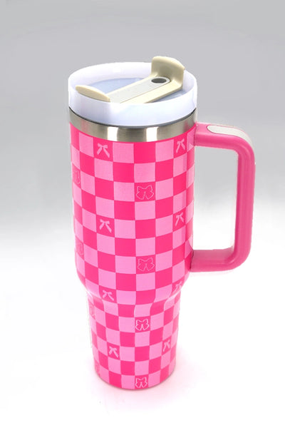 40oz Stainless Steel Tumbler Bow