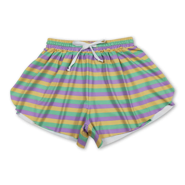 Mardi Gras Striped Shorts