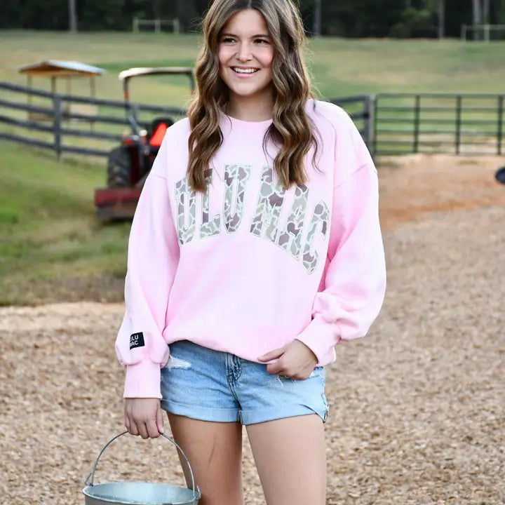 LuluMac Camo Embroidered Sweatshirt