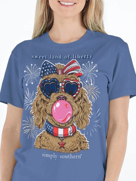 Simply Southern Kids Dog Liberty Tee