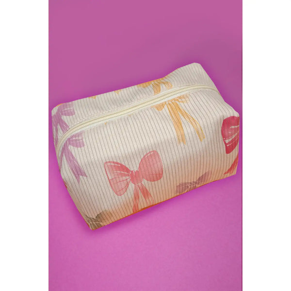Bow Makeup Cosmetic Pouch Bag